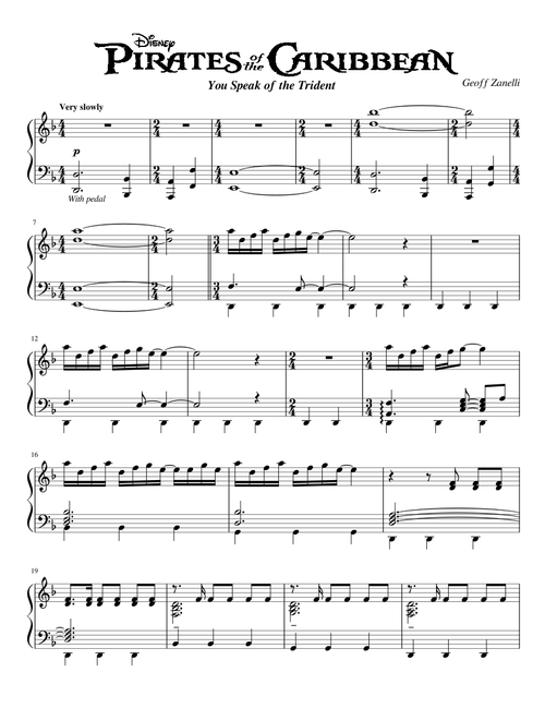 Pirates of the Caribbean Dead Men Tell No Tales - You Speak of the Trident | Piano Solo