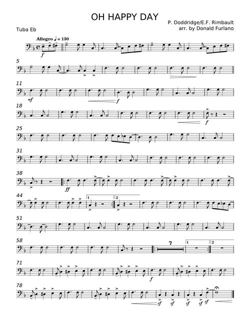 OH HAPPY DAY - P. Doddridge;E. F. Rimbault