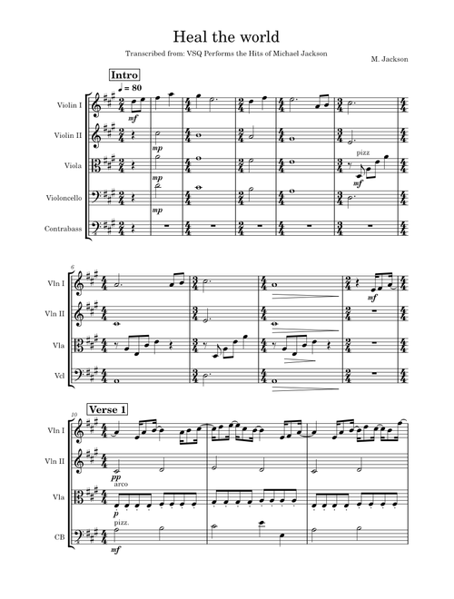 Heal the world – Michael Jackson VSQ Version