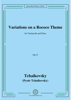 Variations on a Rococo Theme, Op.33 – Pyotr Ilyich Tchaikovsky Sheet ...