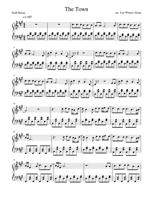 This Town-Niall Horan-Piano