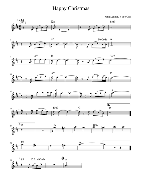 Happy Xmas - Saxofone alto - 2020
