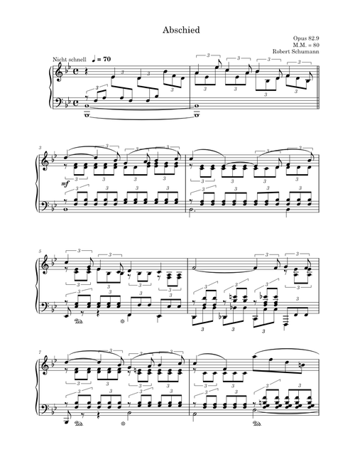 Waldszenen, Op.82 – Robert Schumann Waldszenen, Abschied, Opus 82 Nr. 9 - Robert Schumann