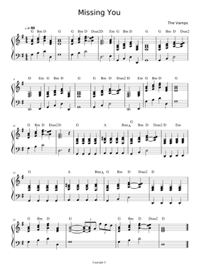 Free The Vamps sheet music | Download PDF or print on MuseScore.com
