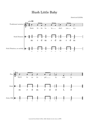 Play Official version of Hush, Little Baby Sheet Music by Misc