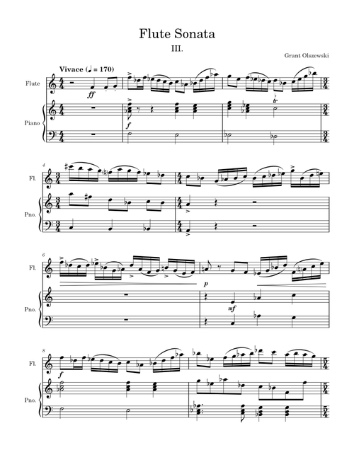 Flute Sonata (movement 3)