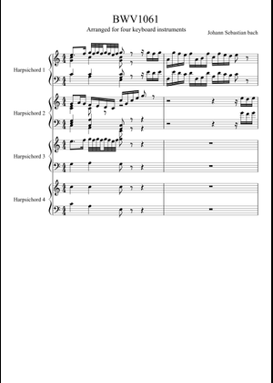 BWV 1061 Concerto for Two Harpsichords in C major - harpsichord