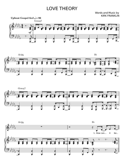Love Theory - Kirk Franklin