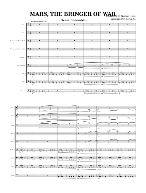 Mars, the Bringer of War – Gustav Holst - Low Brass Ensemble