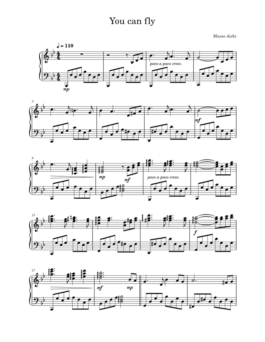 You can fly Sheet music for Piano (Solo)