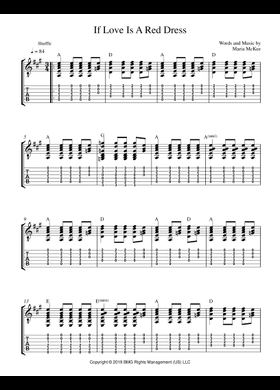 love is a red dress maria mckee Free If Love Is A Red Dress by Maria McKee sheet music