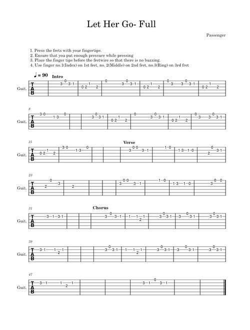Let her go – Passenger Full