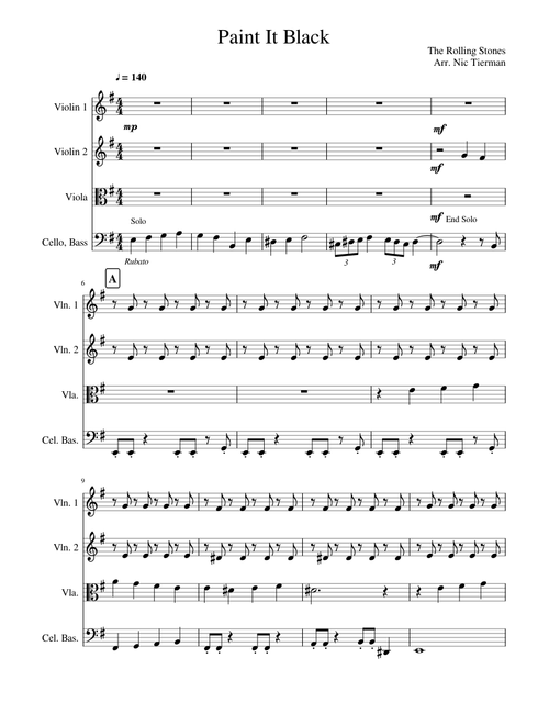 Paint It Black (String Quartet)