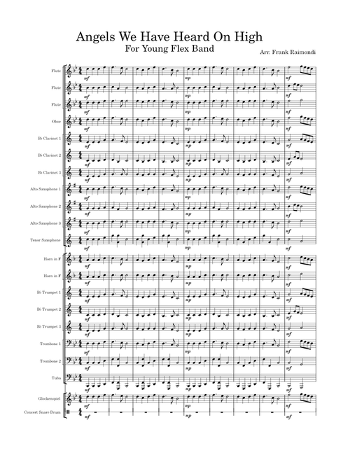 Angels we have heard on high – Misc Christmas Angels We Have Heard On High - Young Flex Band Arrangement