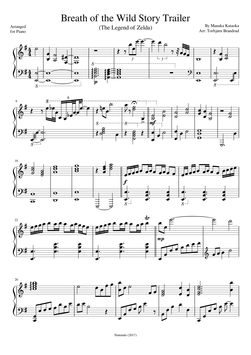 web Nuez Beca Breath of the Wild Story Trailer (The Legend of Zelda) Sheet music for Piano (Solo) | Musescore.com web Nuez Beca Breath of the Wild Story Trailer (The Legend of Zelda) Sheet music for Piano (Solo) | Musescore.com