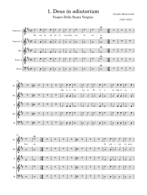 Vespro della Beata Vergine (Vespers of 1610) – Claudio Monteverdi