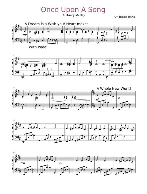 Once Upon A Song: A Disney Medley