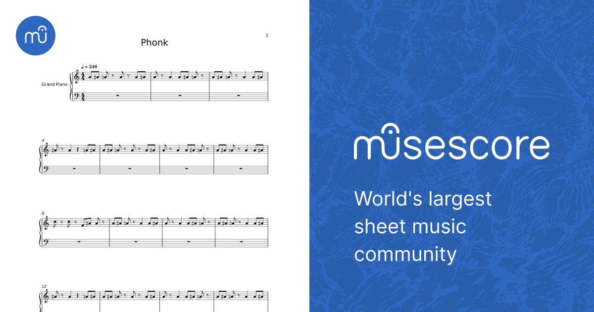 Phonk Sheet music for Piano (Piano Duo) Musescore com