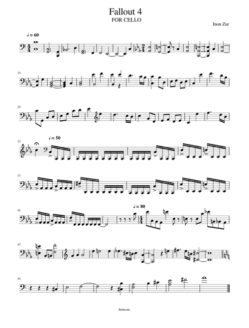 Fallout 4 for Solo Cello