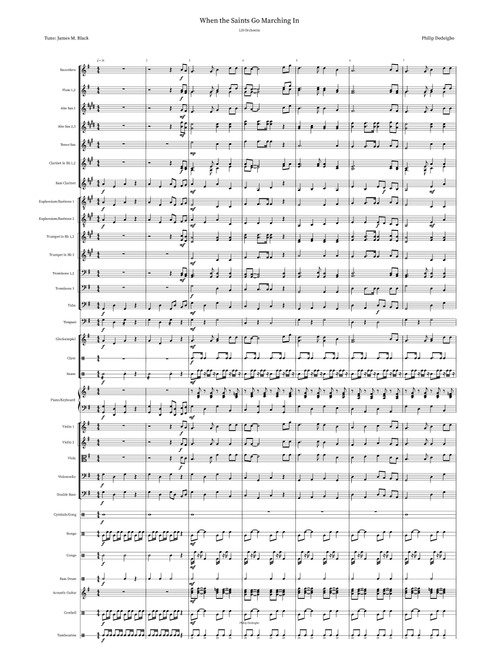 When the Saints Go Marching In (Arr. Philip O. Dedeigbo) - School Orchestra (Full Orchestra)
