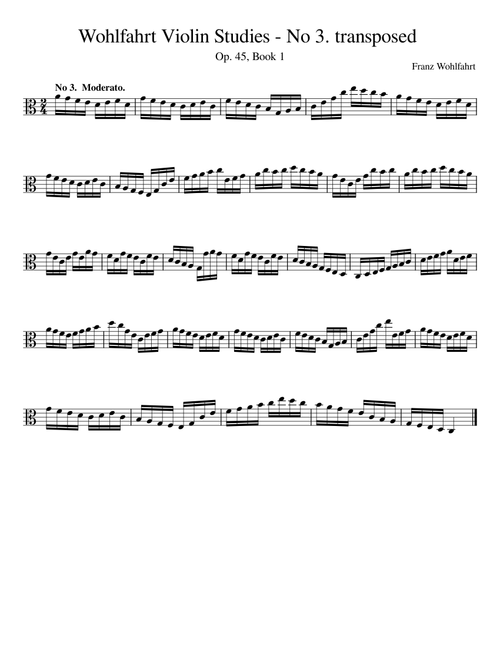 60 Studies for the Violin, Op.45 – Franz Wohlfahrt Wohlfahrt_Violin_Studies_-_No 3_viola