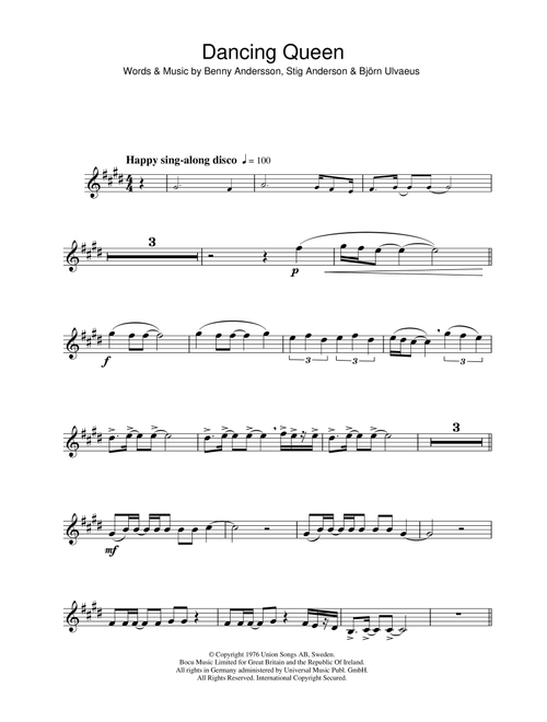 Dancing Queen - ABBA (Alto Sax Solo)
