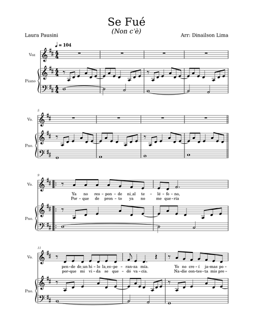 Se Fué(non c'è) – Laura Pausini