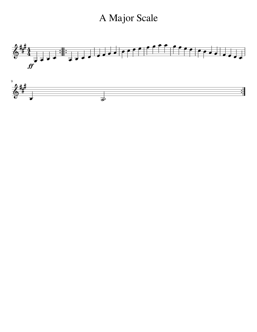 A Major Scale Sheet music for Trumpet in c (Solo) | Musescore.com
