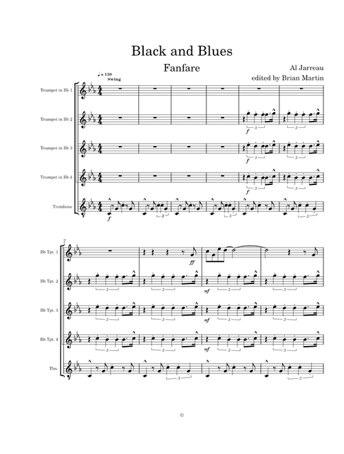 Black and Blues – Al Jarreau Trumpet Fanfare