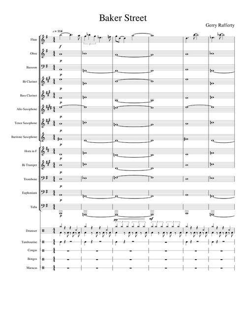 Gerry Rafferty - Baker Street (Long Version) for Concert Band
