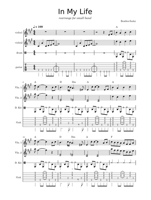 In my life – The Beatles