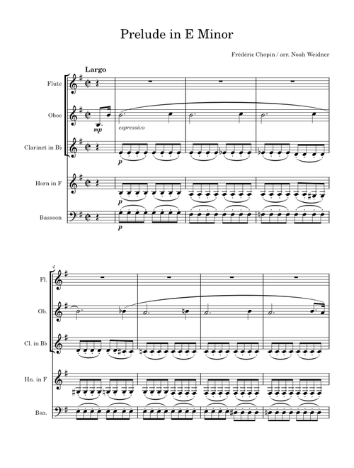 Prelude in E minor Op. 28 No. 4 – Frédéric Chopin