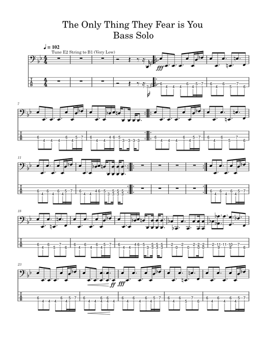 The Only Thing They Fear Is You – Mick Gordon The Only Thing They Fear Is You (Bass)