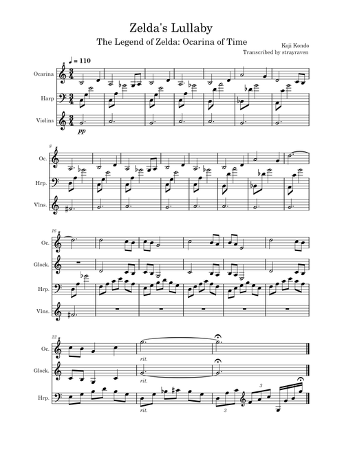 Zelda's Lullaby – Koji Kondo The Legend of Zelda: Ocarina of Time