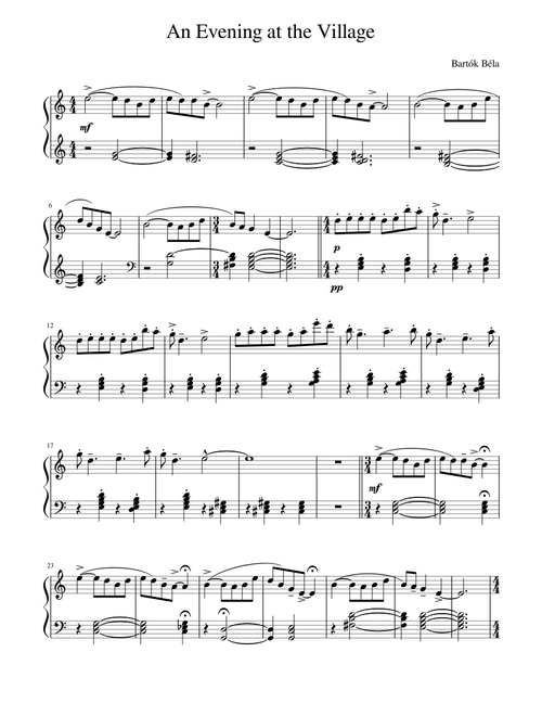 An Evening at the Village - Bartok Bela