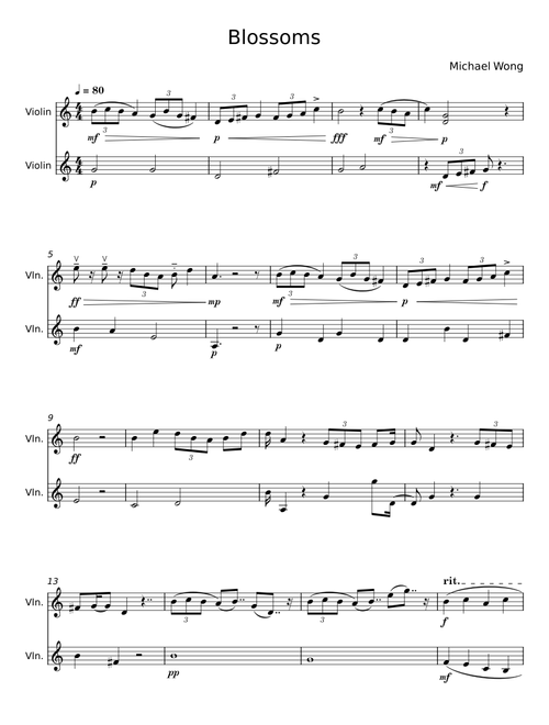 Blossoms - Michael Wong