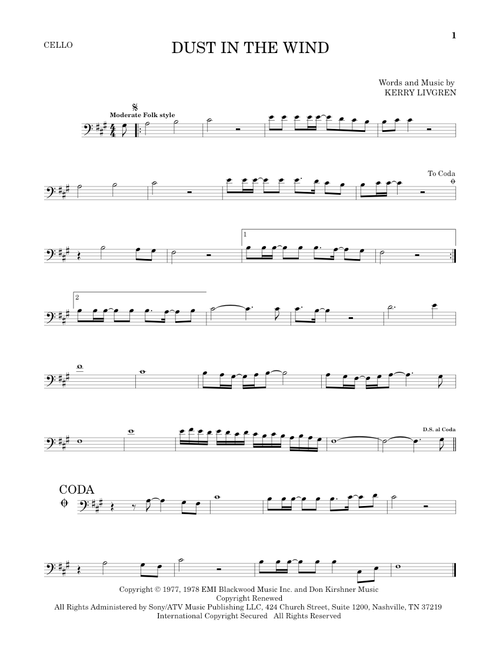 Dust In The Wind - Kansas (Cello Solo)