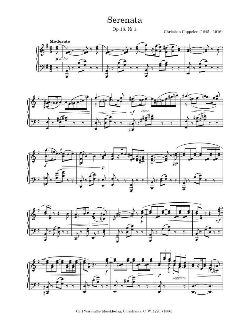 Serenata Sheet music for Piano (Solo)