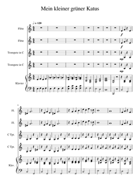 Free Mein Kleiner Grner Kaktus by Comedian Harmonists sheet music |  Download PDF or print on MuseScore.com