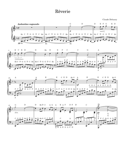 Debussy Rêverie (Piano solo) – 20tonkotsu11