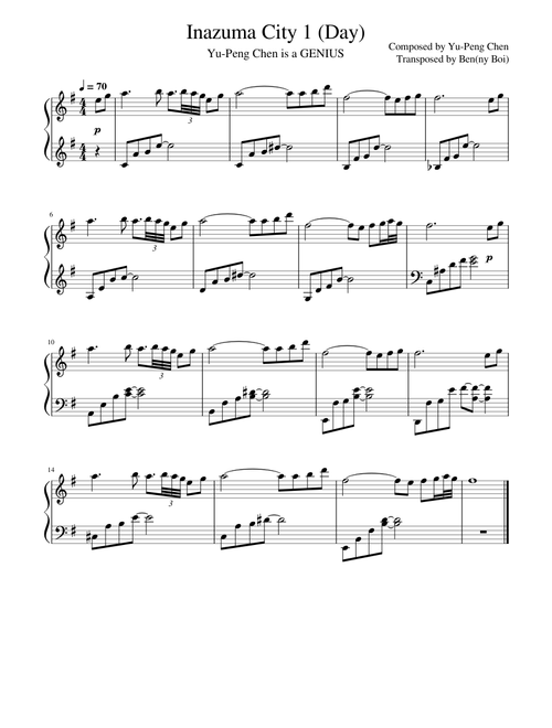 Inazuma City 1 (Day) – Yu-Peng Chen | Solo Piano