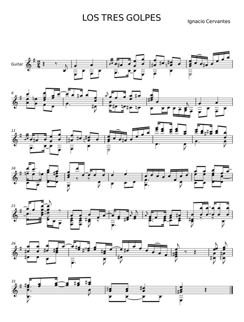 Los Tres Golpes - Ignacio Cervantes