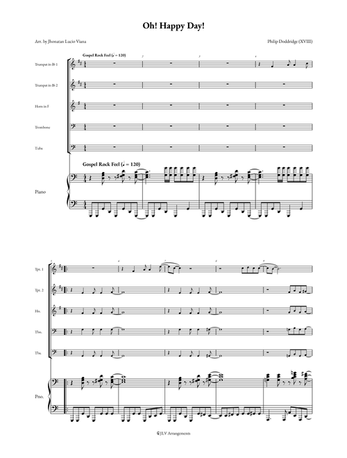 Oh, Happy Day (Arr. Jhonatan Lucio Via) - Religious (Small Ensemble)