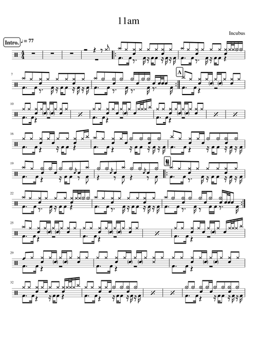 11am - Incubus (drums)