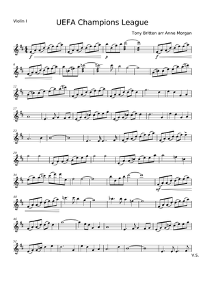UEFA-Champions League Anthem – Terry Britten Sheet Music for Trombone ...
