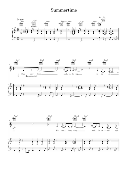 Summertime - Eva Cassidy (Piano-Voice)