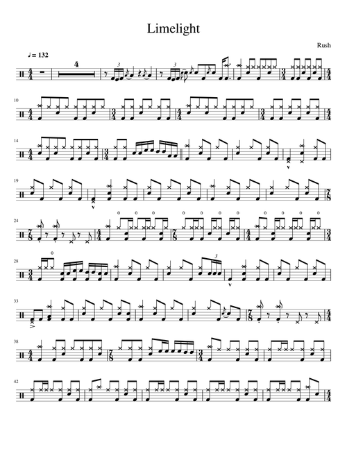Limelight - Rush (Drums Only)