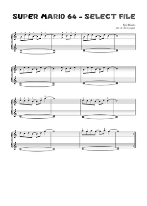 File select (Mario 64) Sheet Music for Piano (Solo) easy | MuseScore.com