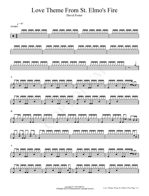 Love Theme From "st. Elmo's Fire" (Arr. COPYDRUM) - David Foster (Drums)