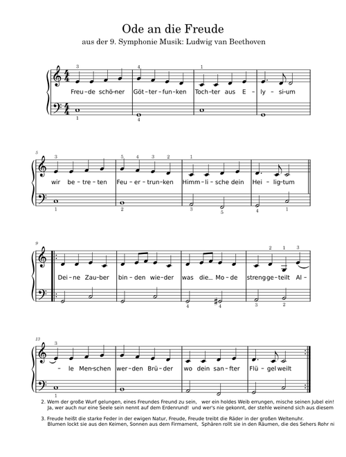 Freude schöner Götterfunken – Ludwig van Beethoven